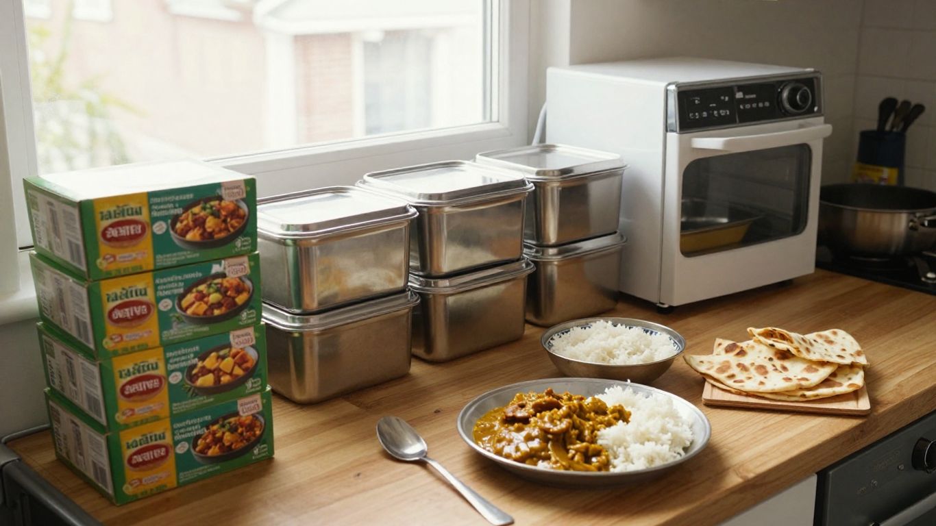 Brighton student meal boxes in a shared kitchen