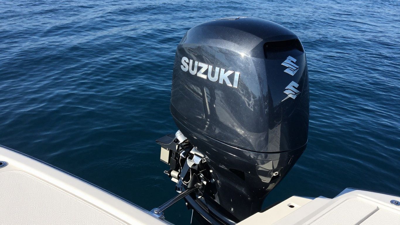 Suzuki outboard engine on a boat