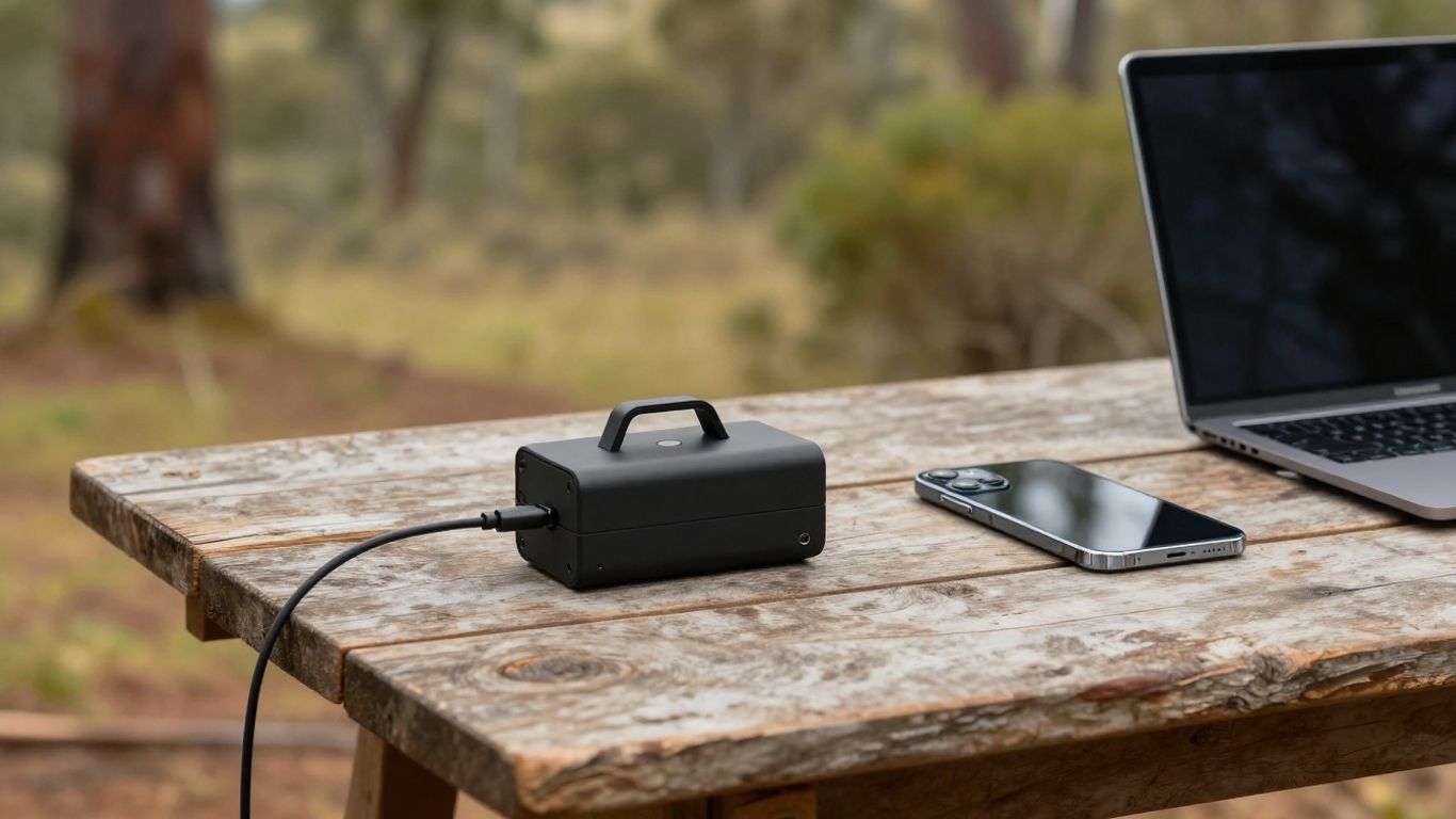 Battery pack beside travel electronics