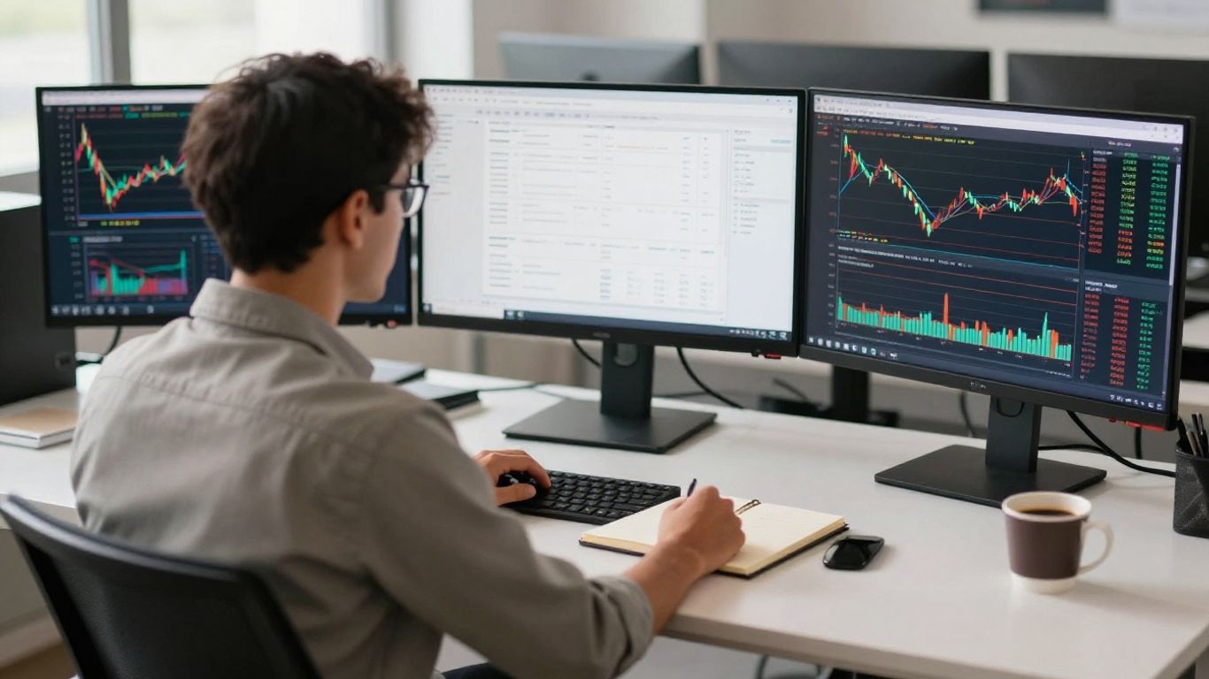 Trader reviewing forex and CFD evaluation rules