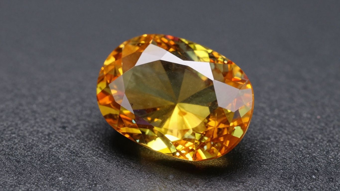 Gemme de topaze brillante avec des facettes complexes.