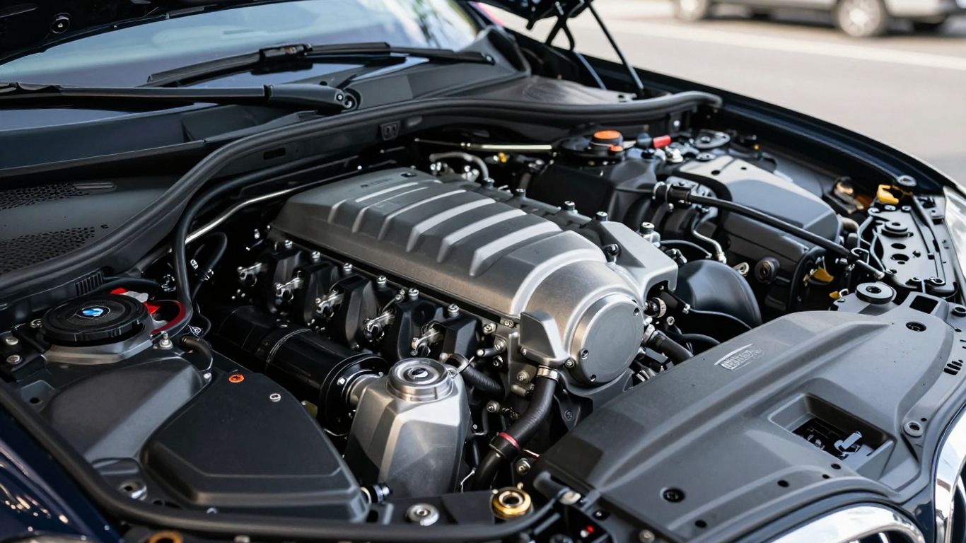 2018 BMW X5 diesel engine close-up