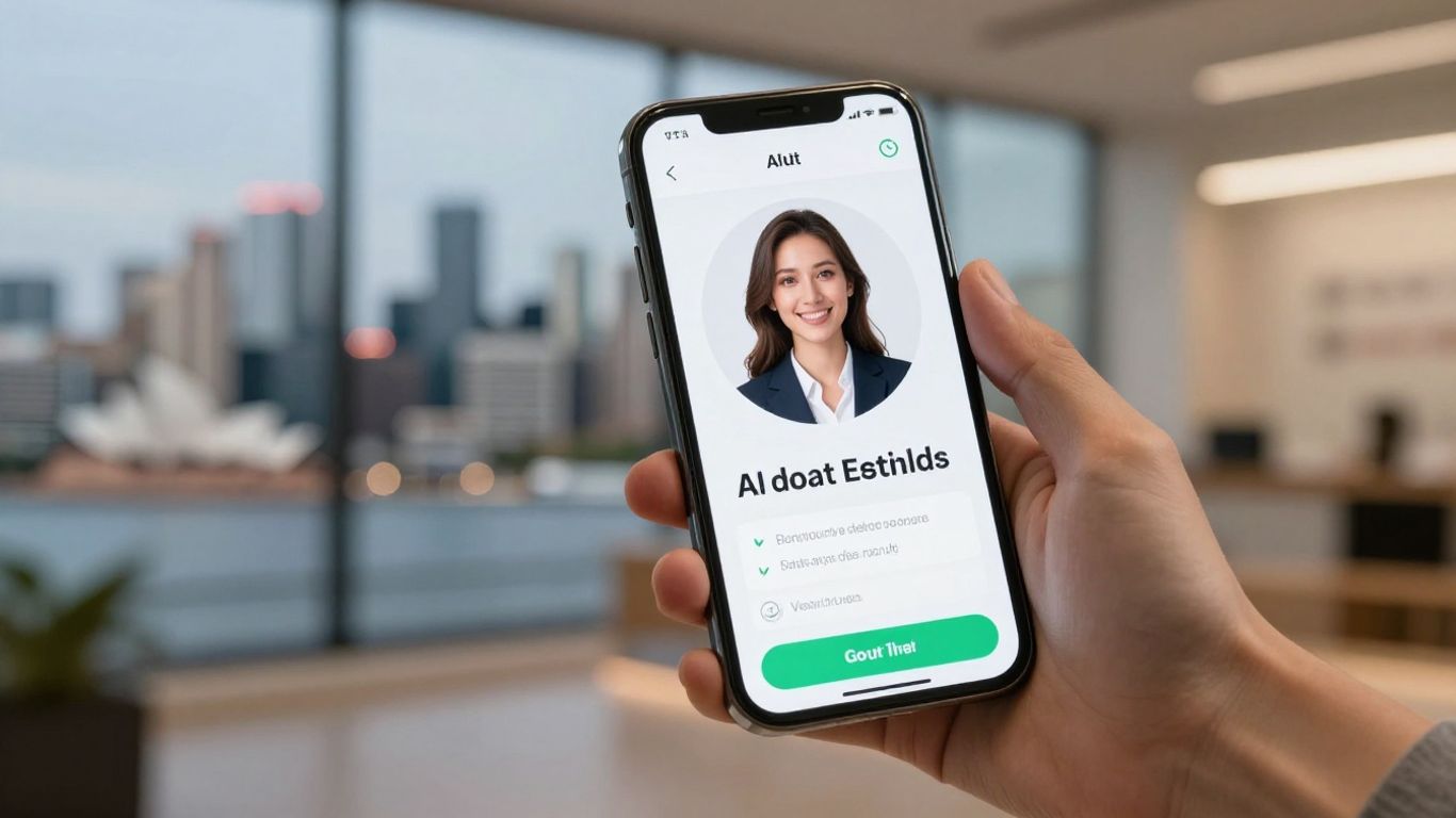 AI receptionist on a smartphone screen