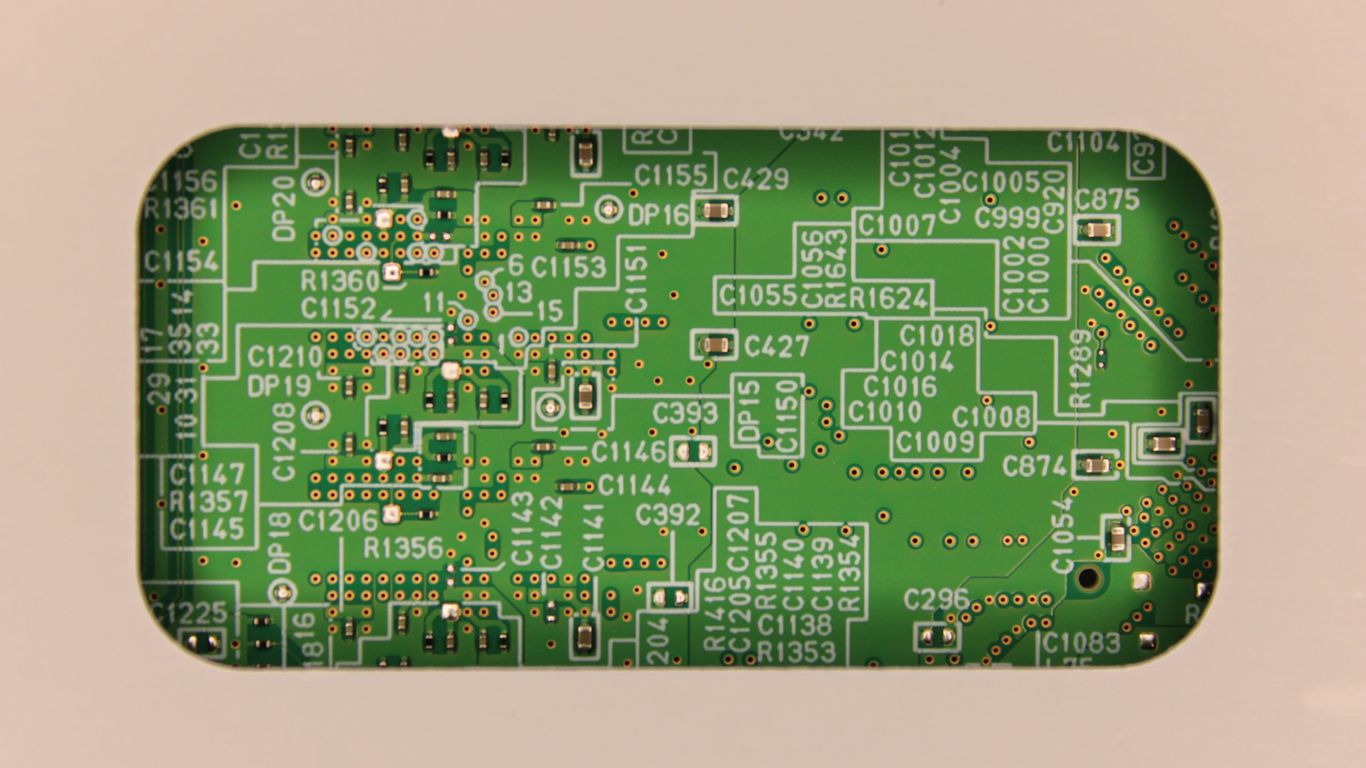 A digital visualization of a quantum circuit model on screen