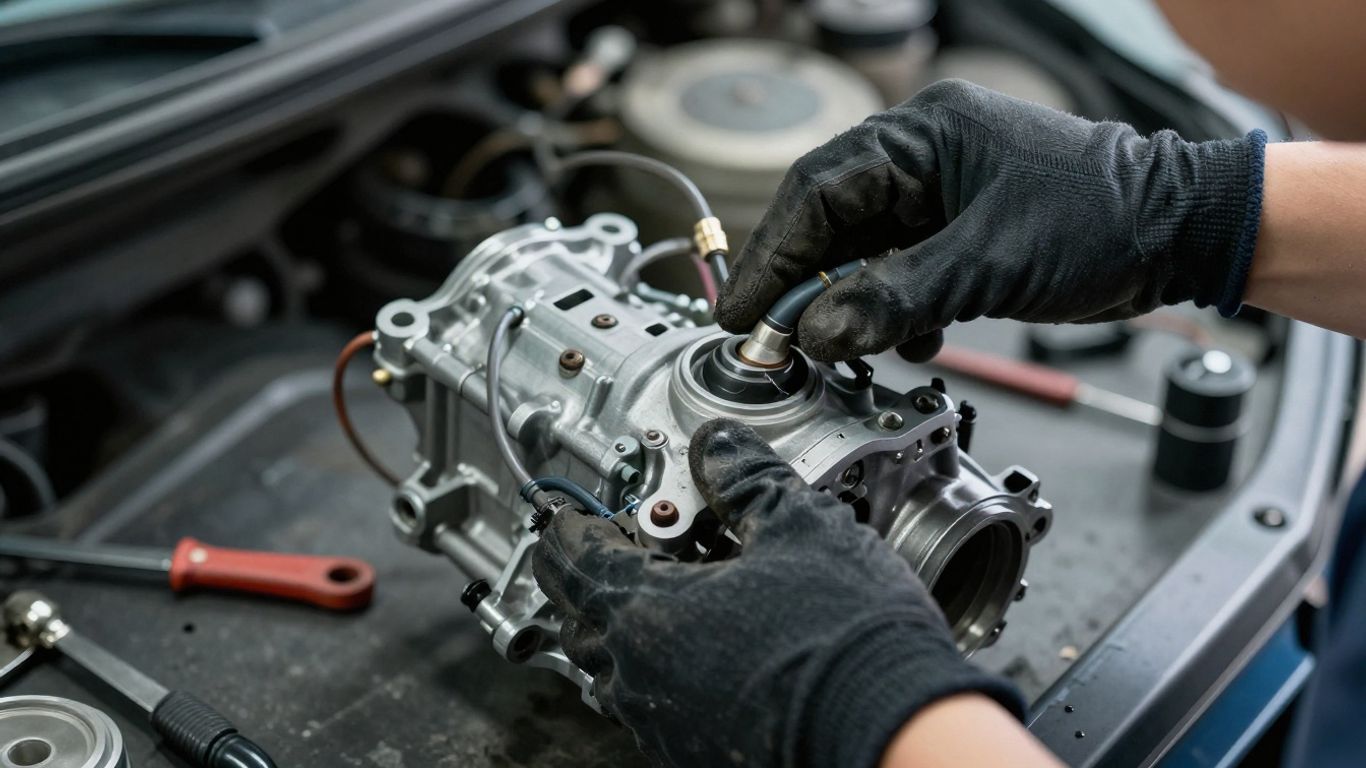 Detailed inspection of internal transmission components
