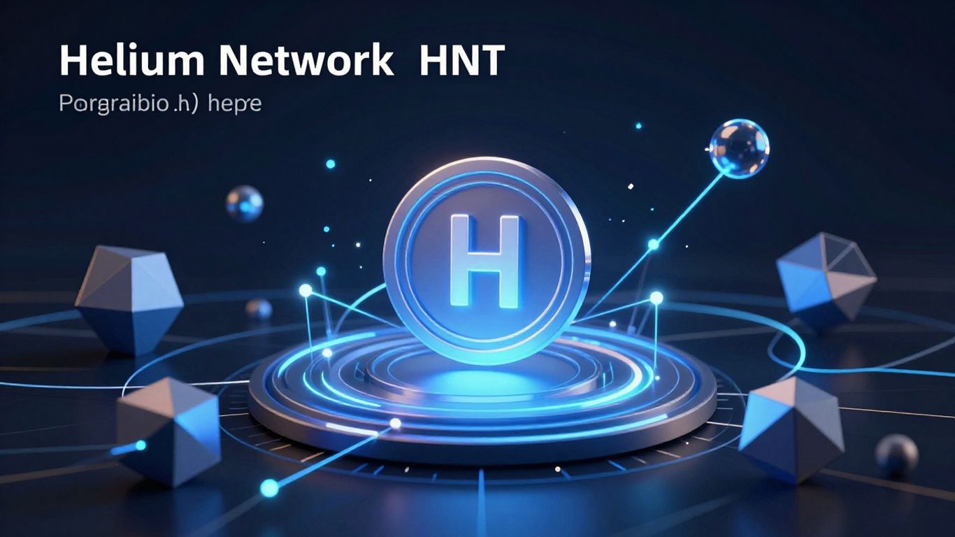 Helium Network HNT crypto finance infographic
