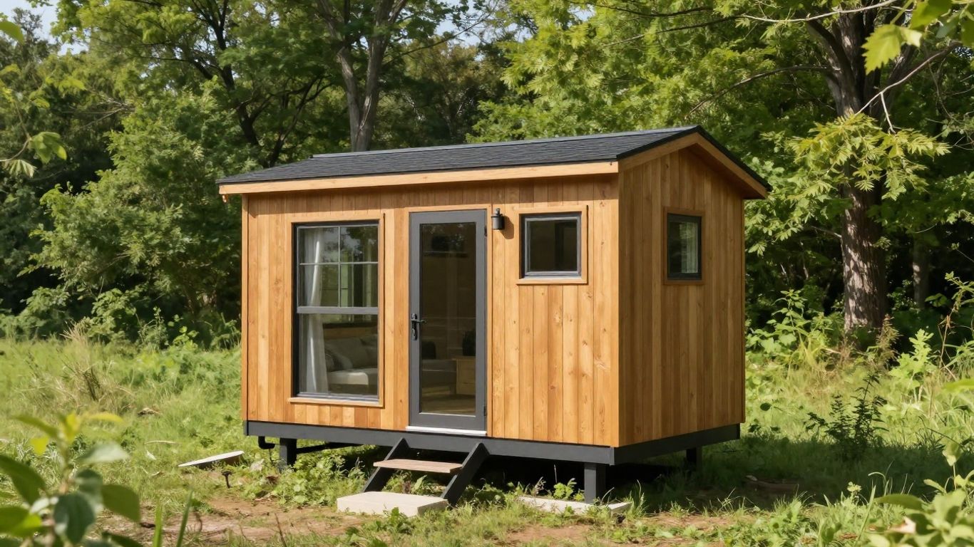 Indiana tiny home in a natural setting.
