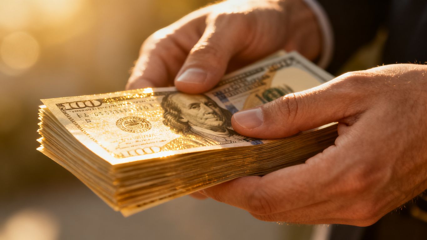 Hands holding money, symbolizing financial growth and investment.