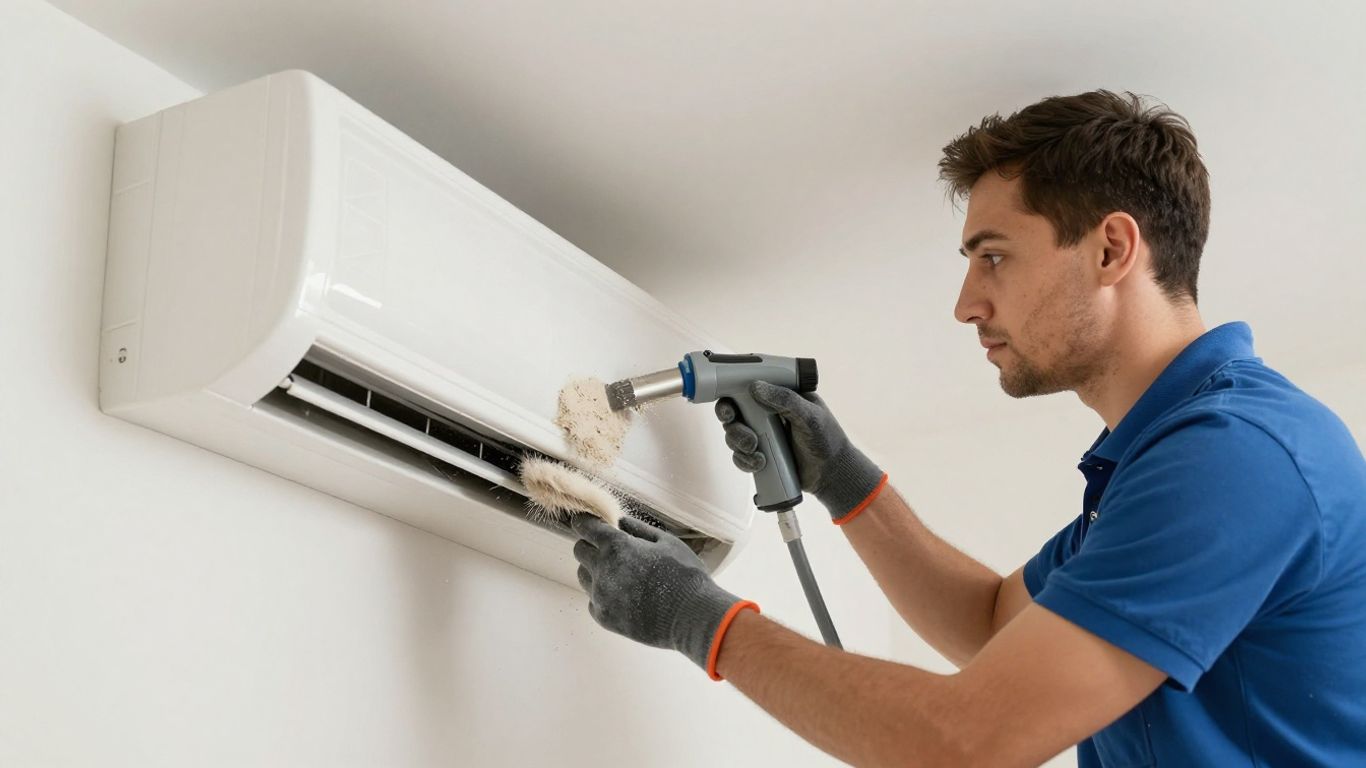 Professional cleaning of home air ducts