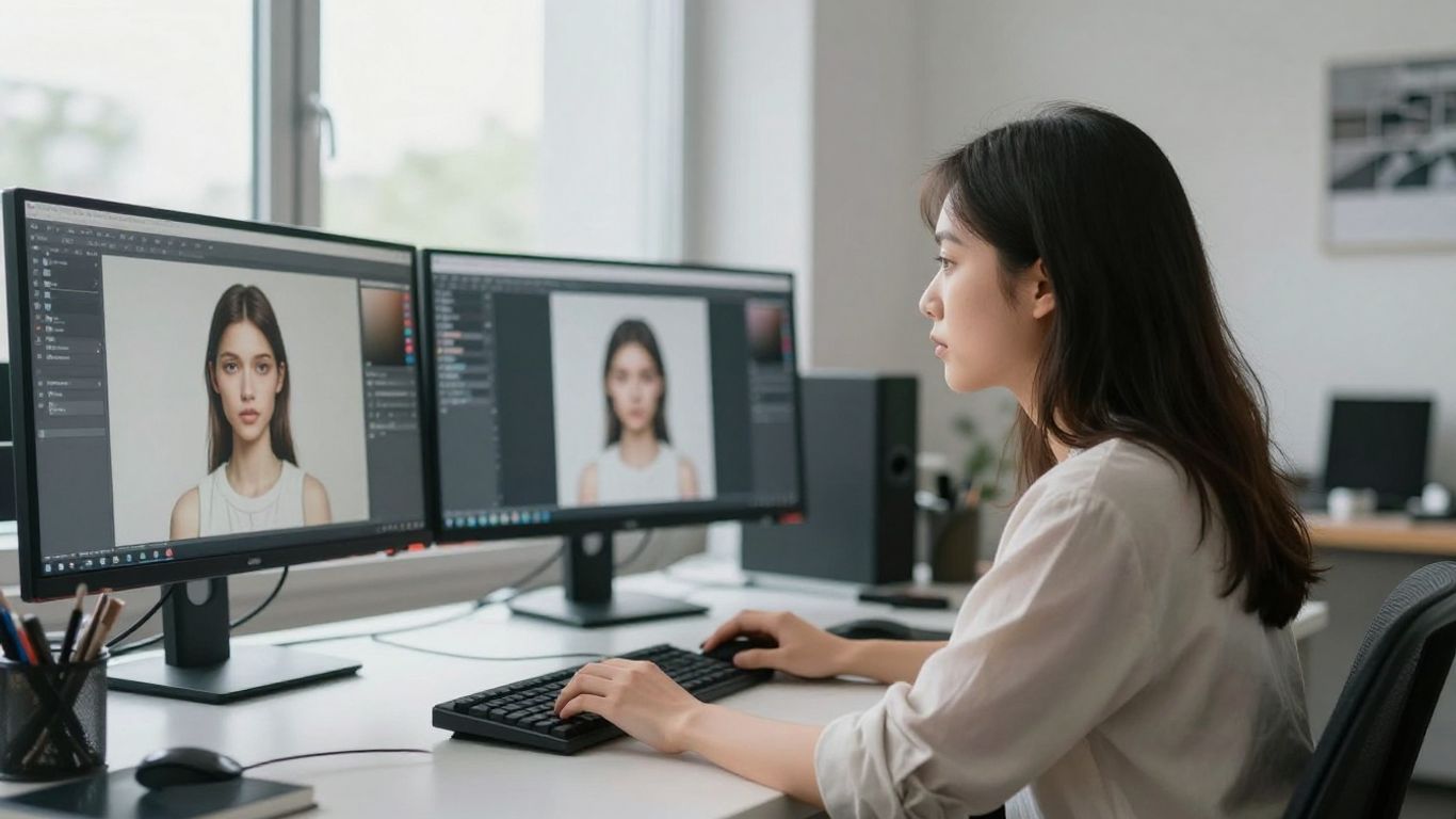 A creative artist working on character designs