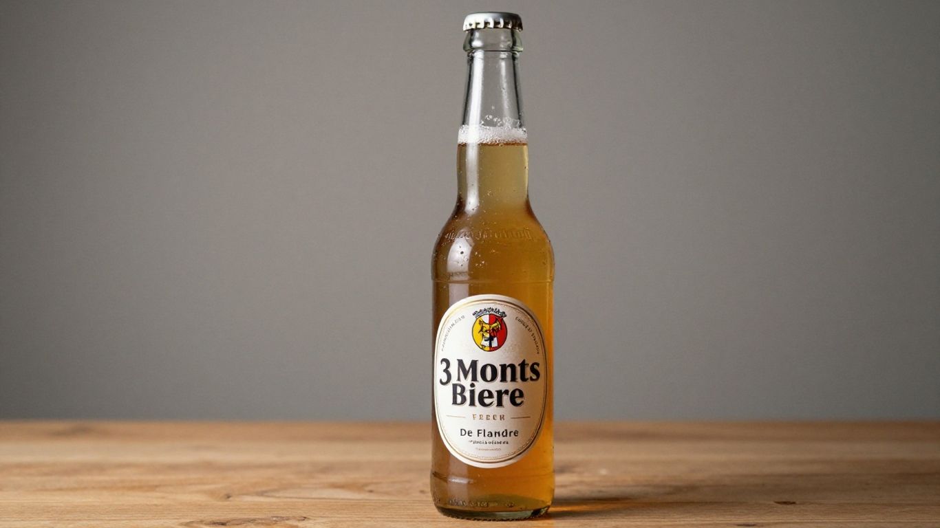 Bottle of 3 Monts Biere De Flandre French craft beer