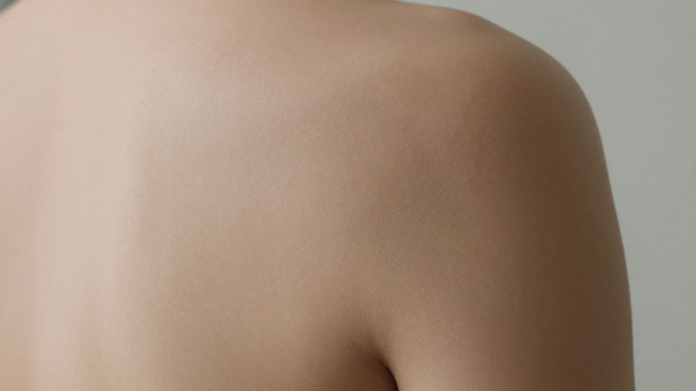 Injection site on the back of the upper arm.