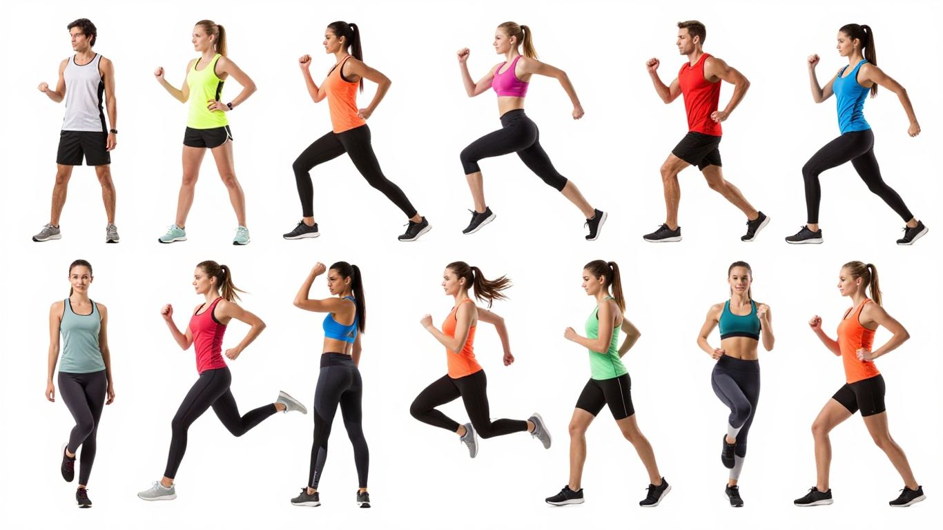 Athletes in stylish sportswear, ready for action.