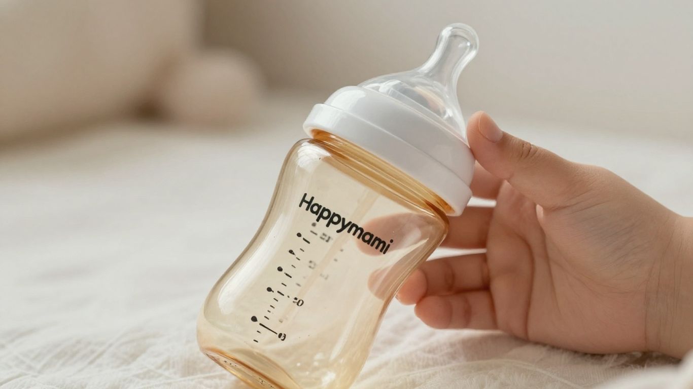 Biberón Happymami natural para bebé.