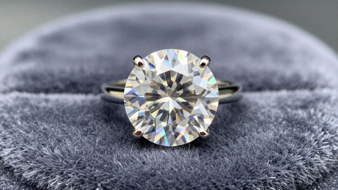 The perfect solitaire diamond on a simple band