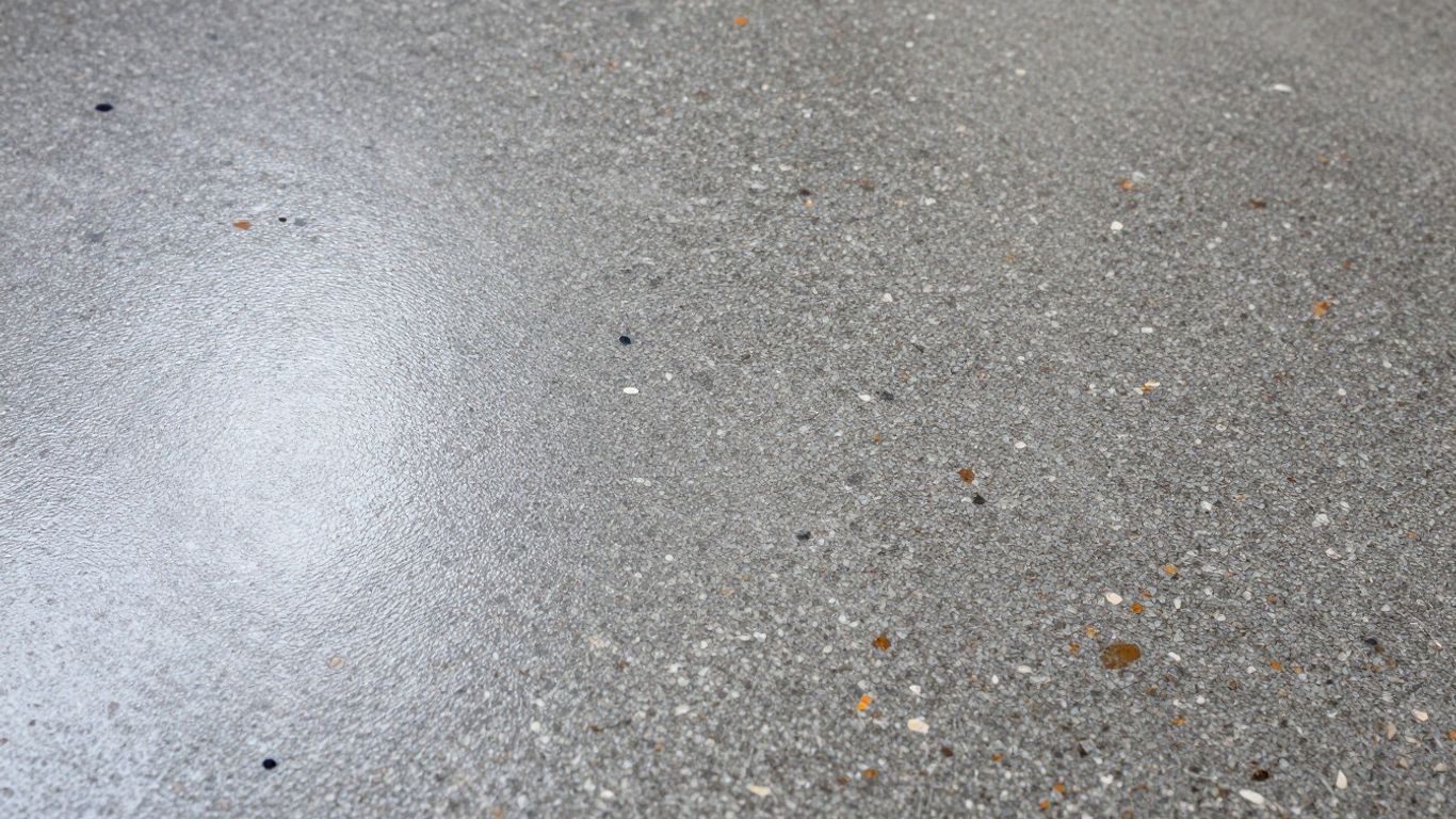Durable epoxy flake flooring texture