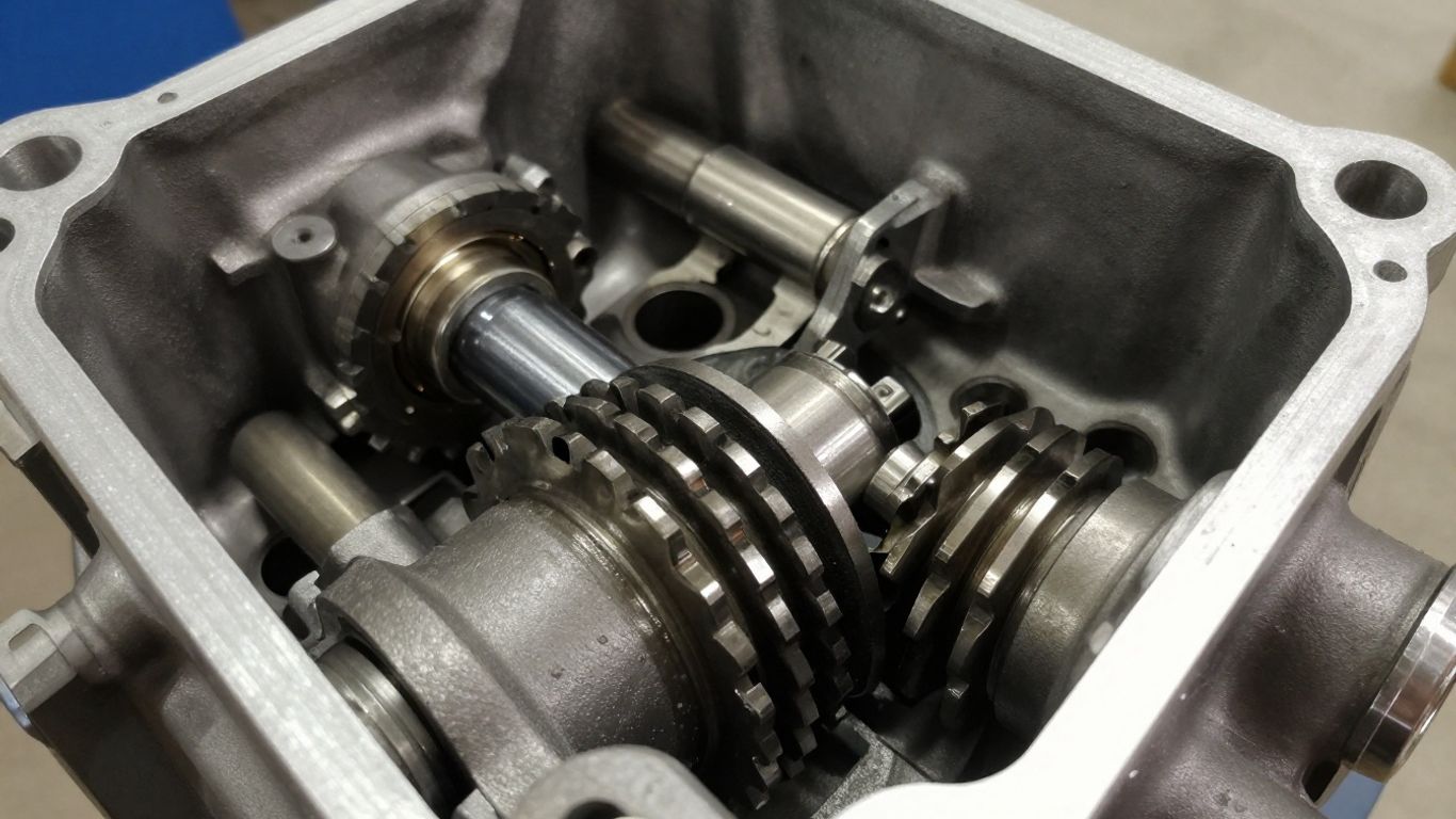 Used Fiat transmission with visible gears