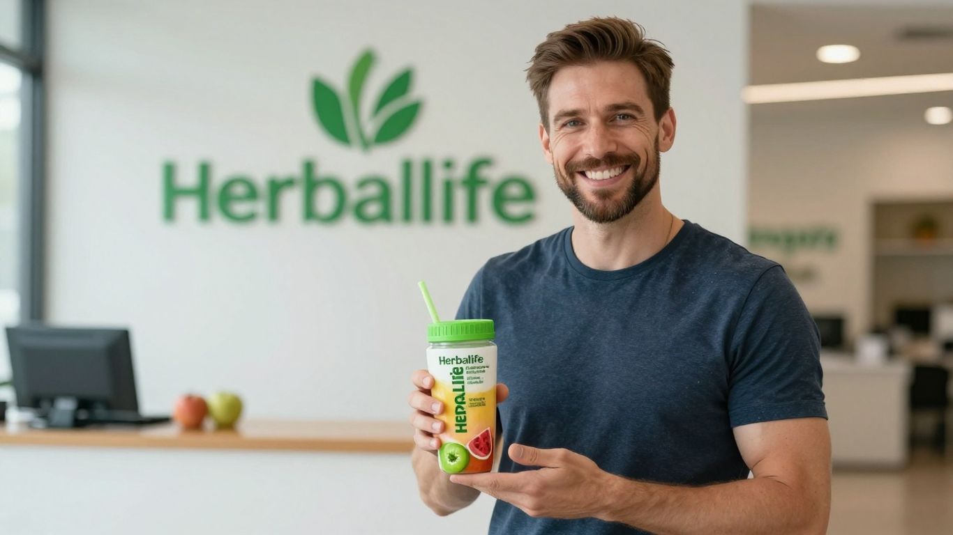 Herbalife distributor with nutrition shake