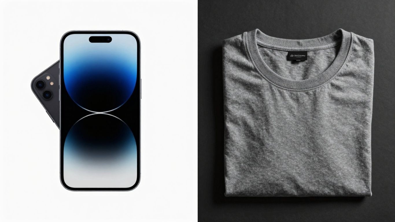 Comparison of refurbished phone and clothing items