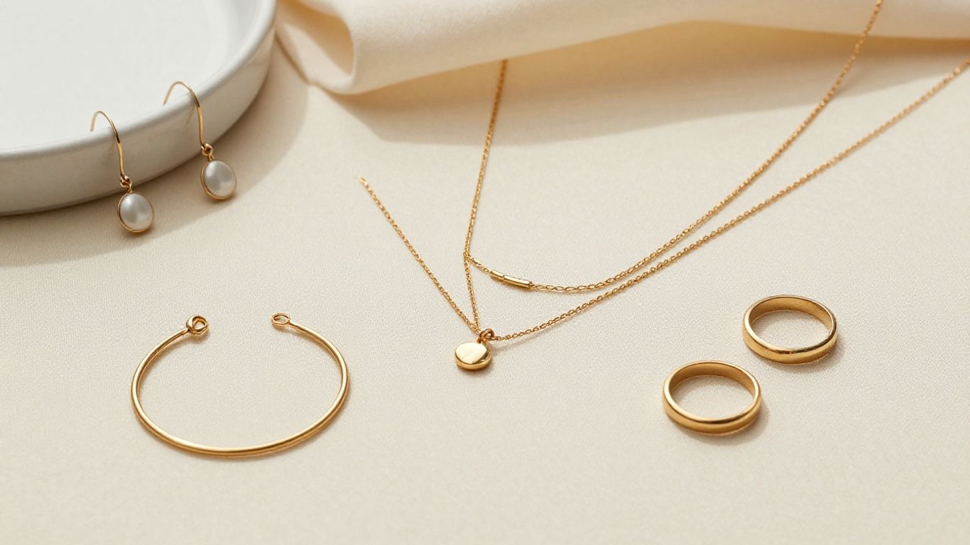 Versatile earrings necklaces bracelets and rings together
