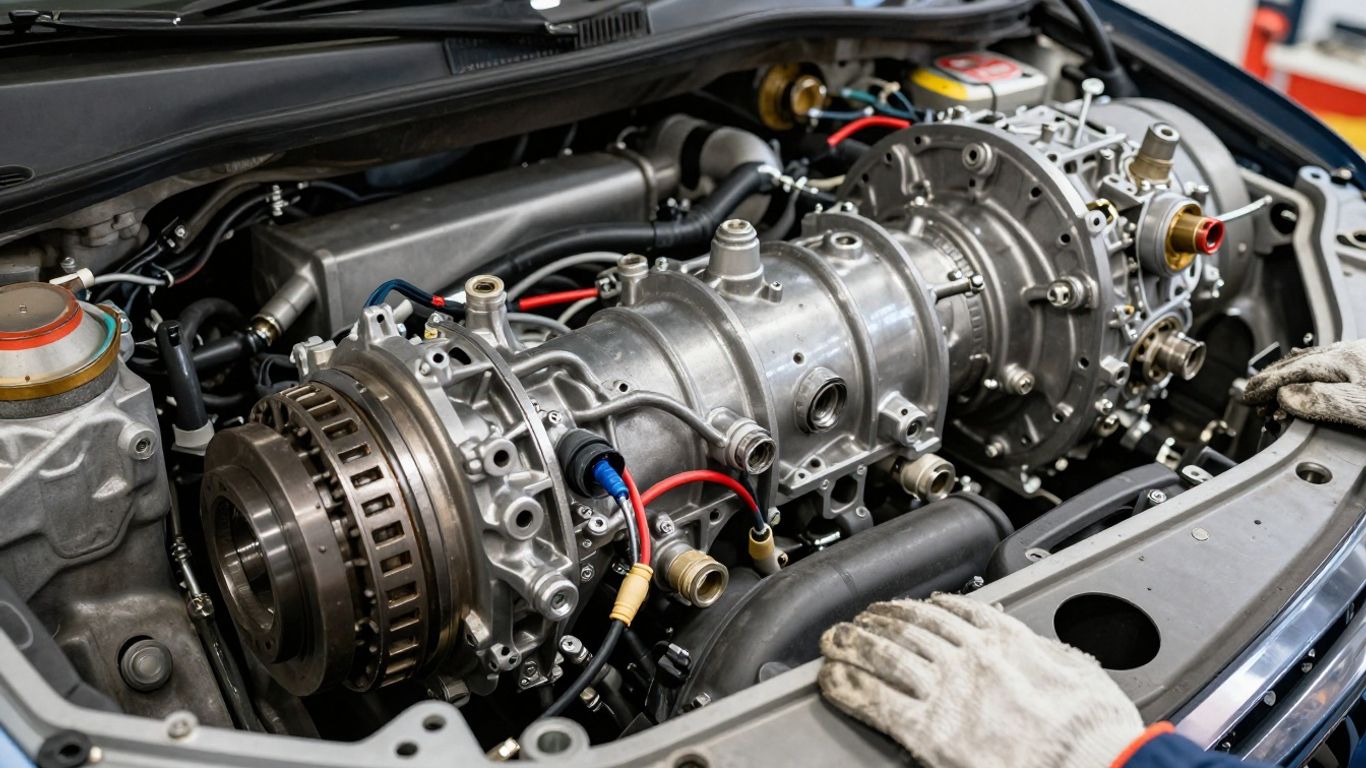 Automatic transmission beside vehicle drivetrain