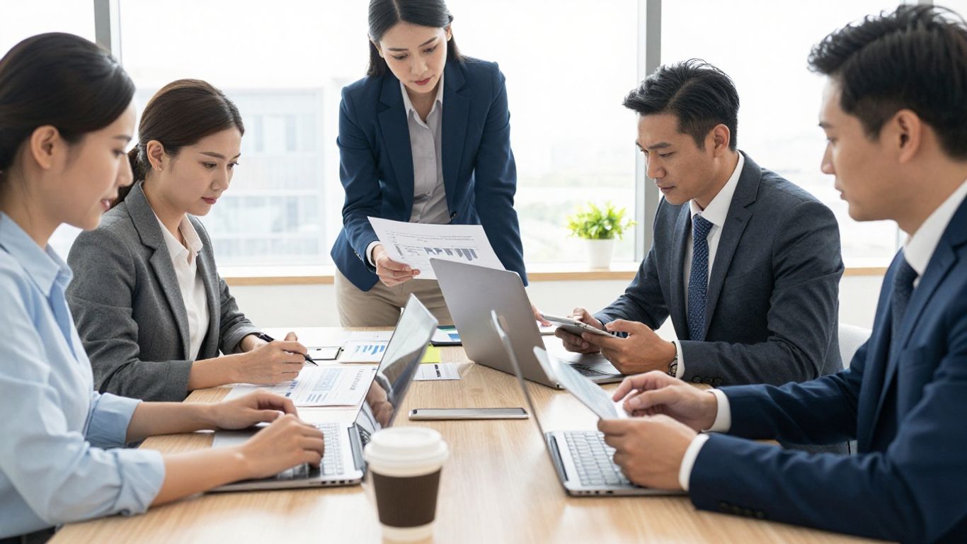 CFOs reviewing SaaS finances in a modern office