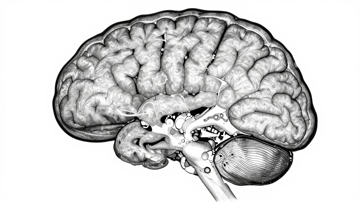 Normal brain CT scan image