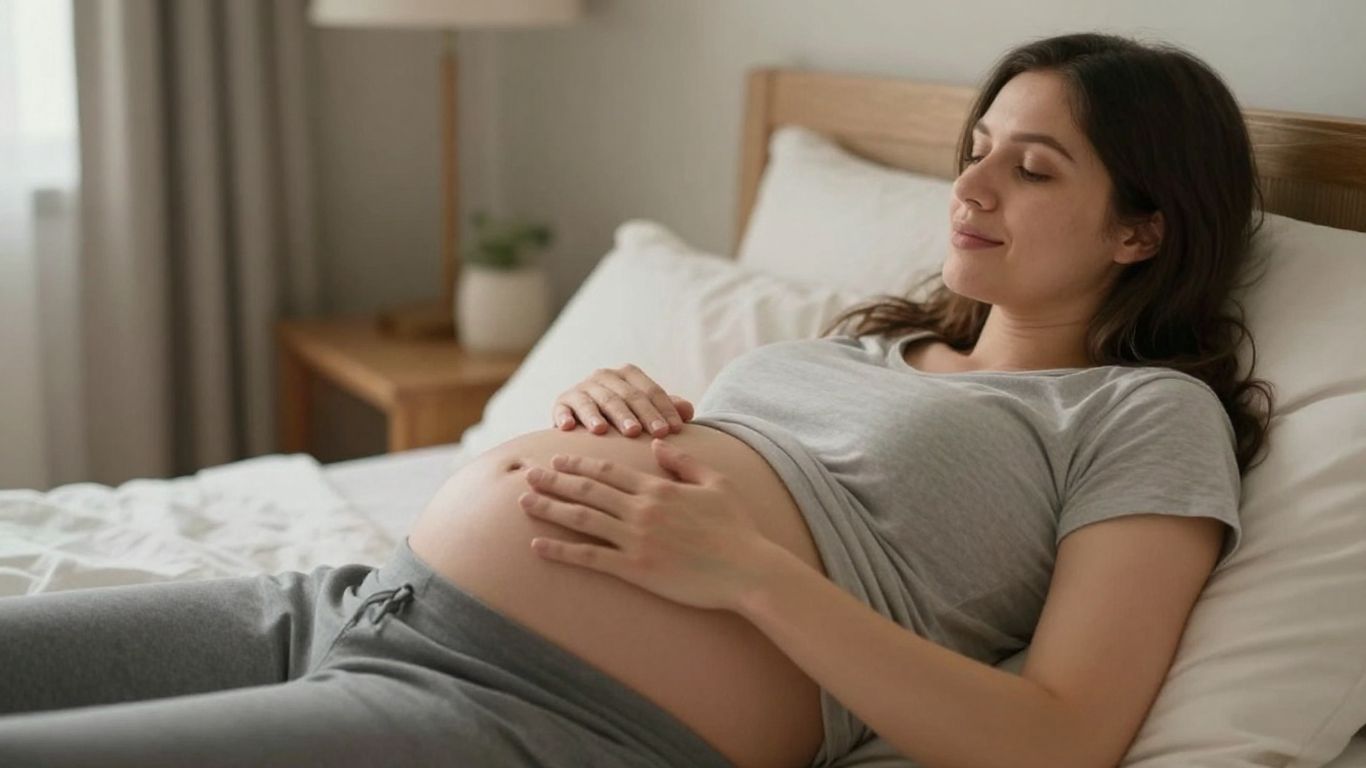Abdomen materno durante el tercer trimestre