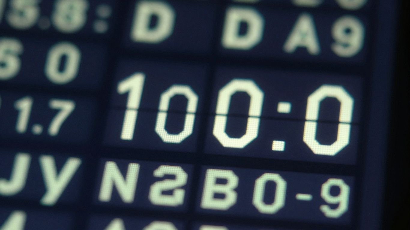 Texte sur un écran numérique