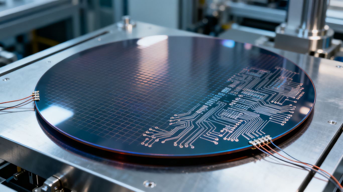 AI training hardware on white surface