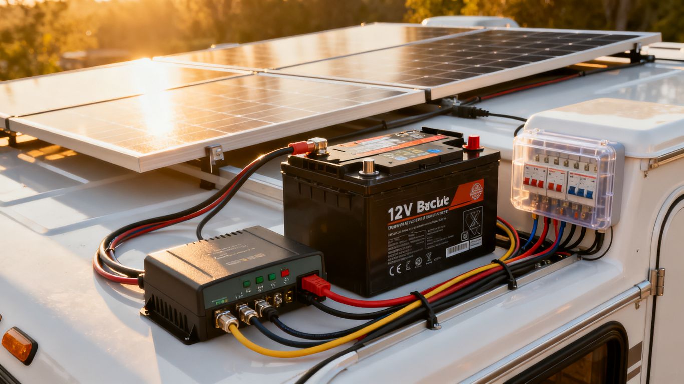 Instalación solar autónoma con batería de 12 V