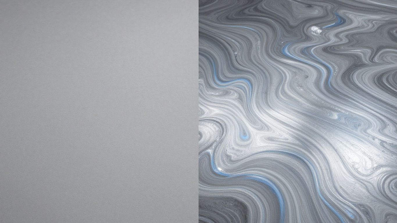 Metallic epoxy floor versus standard epoxy floor comparison.