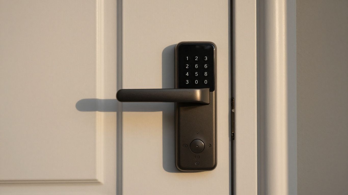Secure digital keypad on front door
