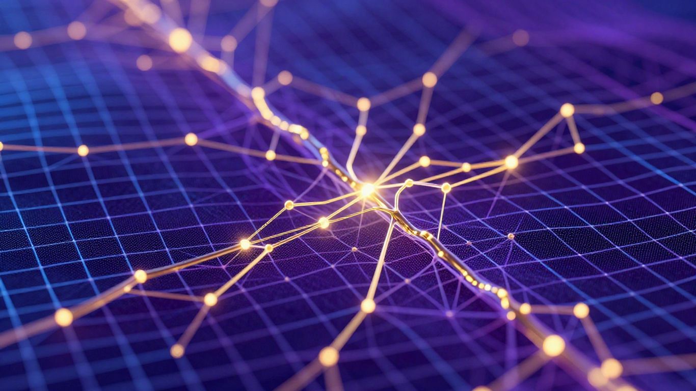 A vibrant, glowing neural pathway connecting brain regions