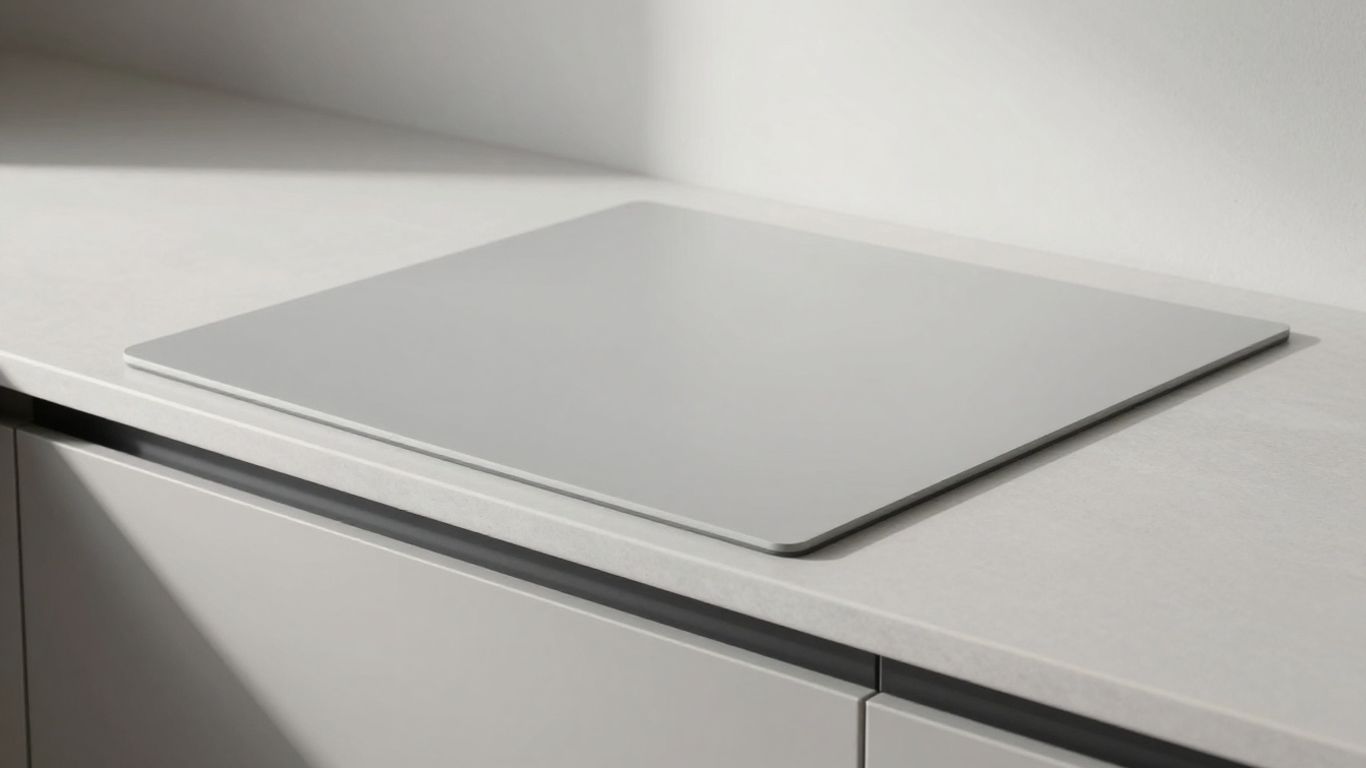 Modern kitchen with a sleek square edge worktop.