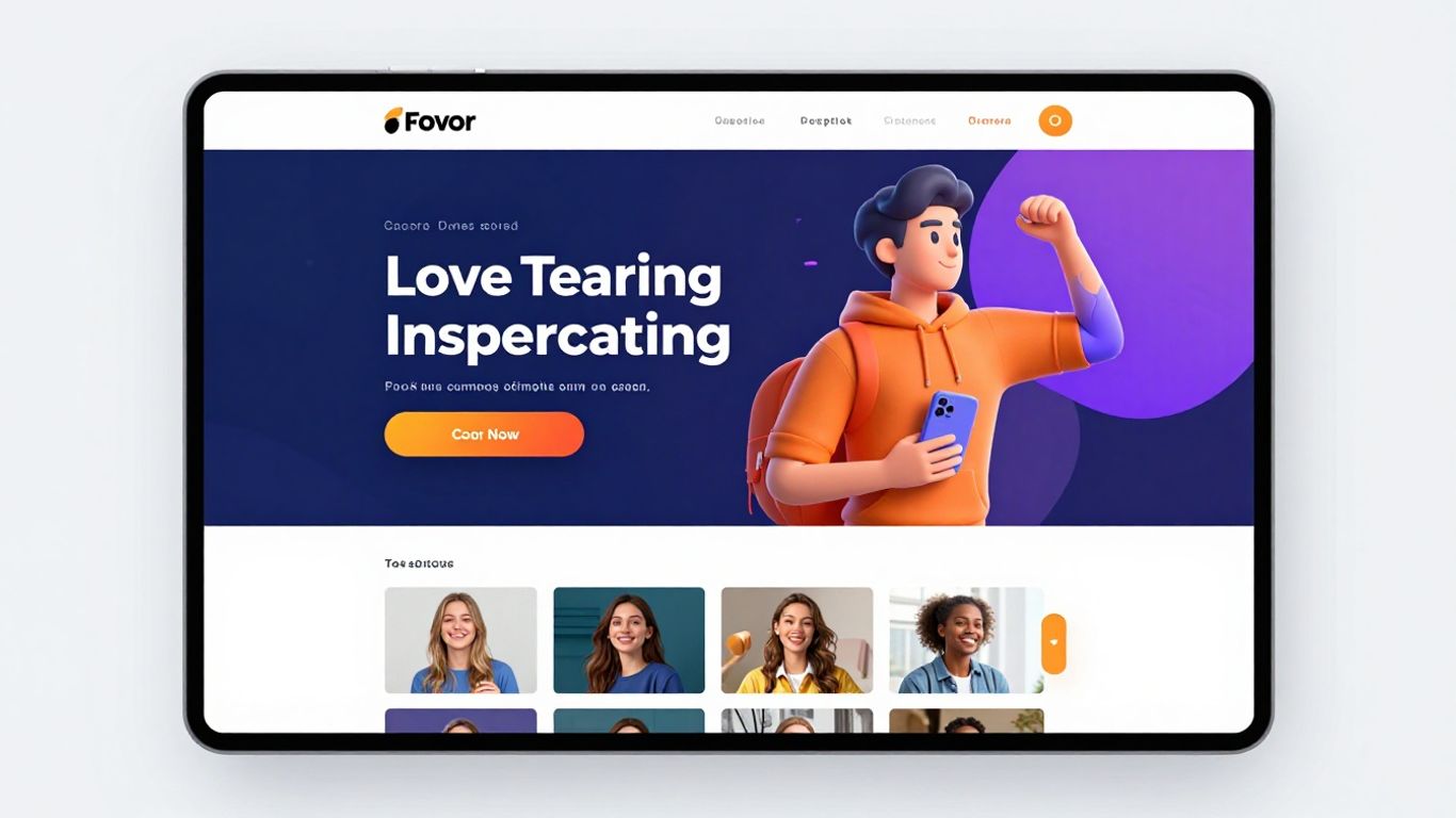 Modern website design with fast loading and engagement elements.
