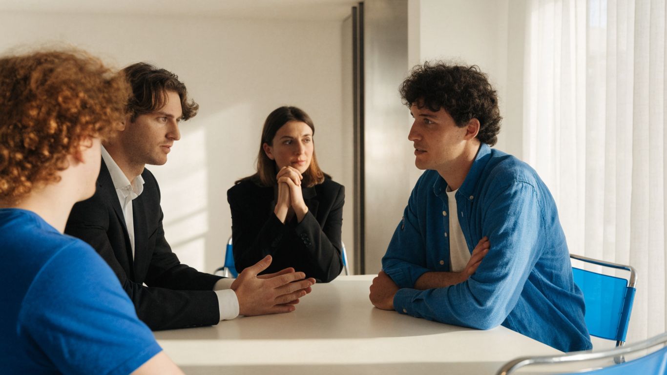 Team bespricht Anforderungen und Lernziele