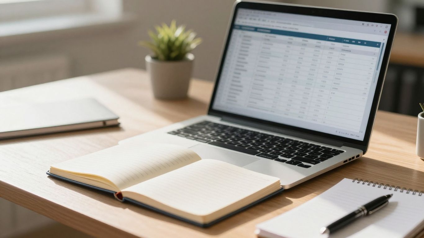 Plan financiero en Excel con hojas de cálculo.
