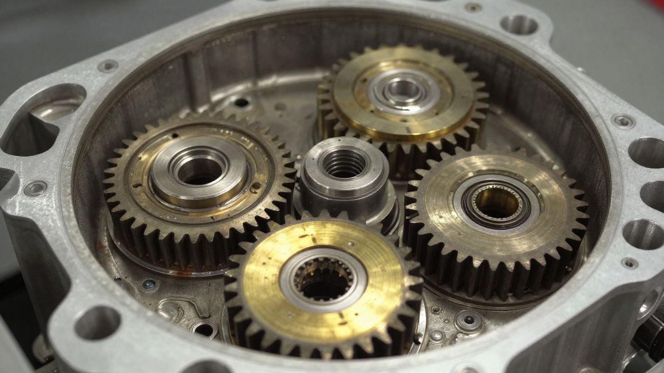 Internal gears showing significant signs of wear and tear