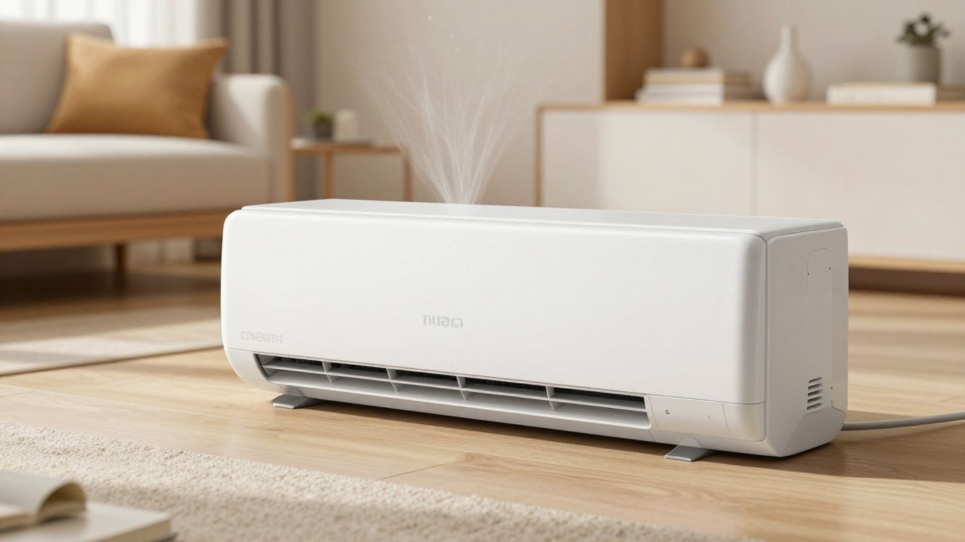 Climatisation pret a poser dans un salon moderne.