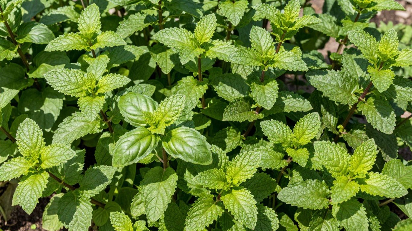 Zu dicht wachsende Kräuter im Garten