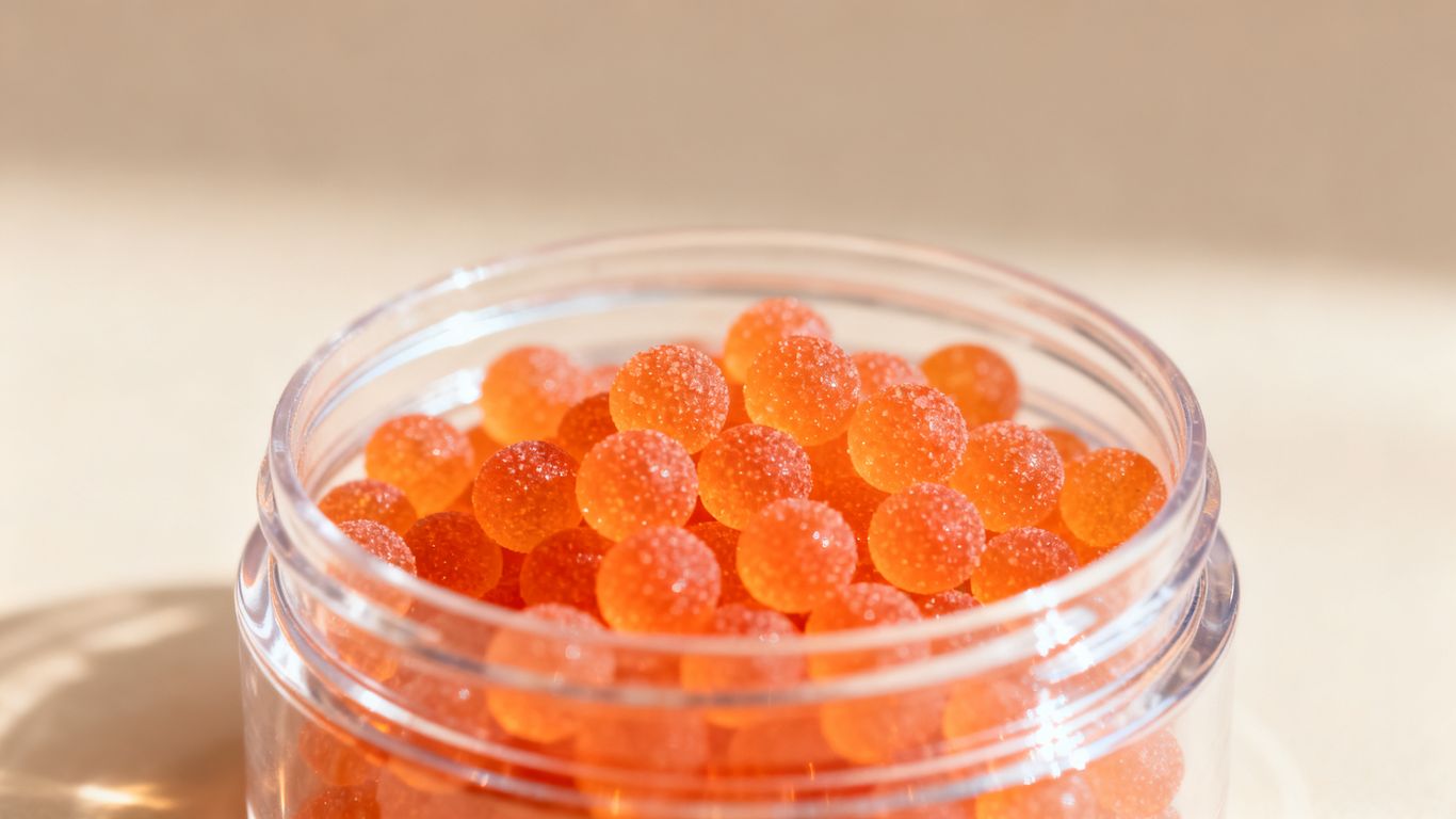 A close-up view of silica gel beads