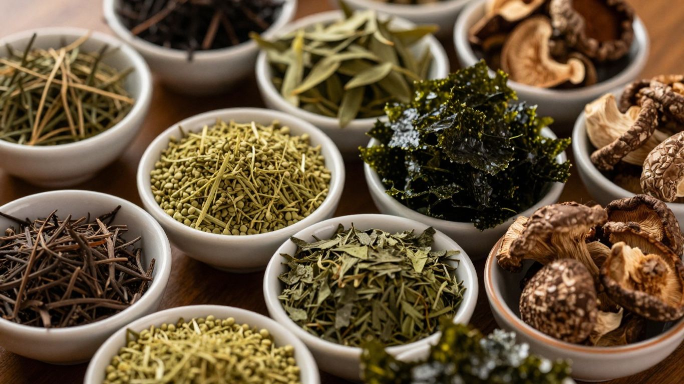 DIY umami spice blends with dried mushrooms and herbs.