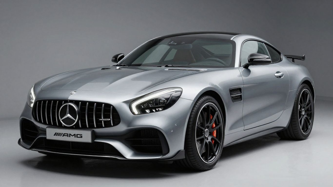 Mercedes-AMG GT sports car exterior detail.
