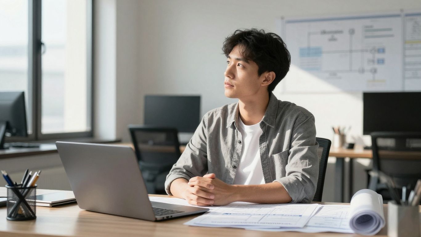 Entrepreneur planning their new UK business venture.