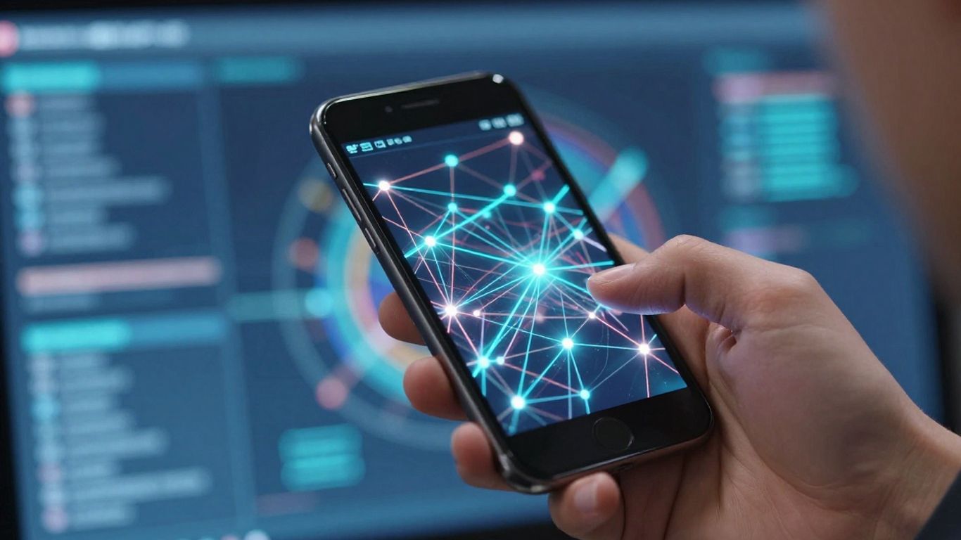 Website visitor tracking data visualization on a smartphone.