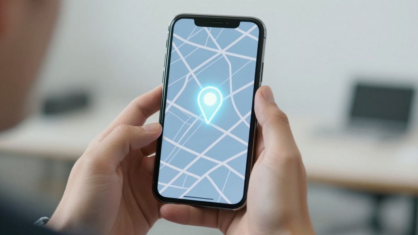 Updating Google listing on a smartphone map.