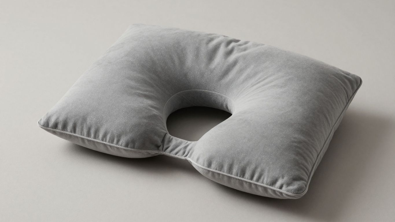 Gray neck pillow for ultimate comfort and support