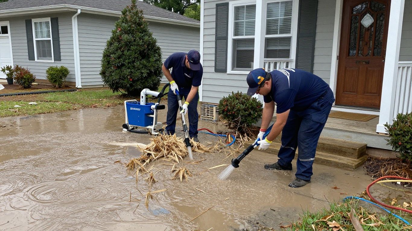 Water damage restoration in Dacula, Georgia home.