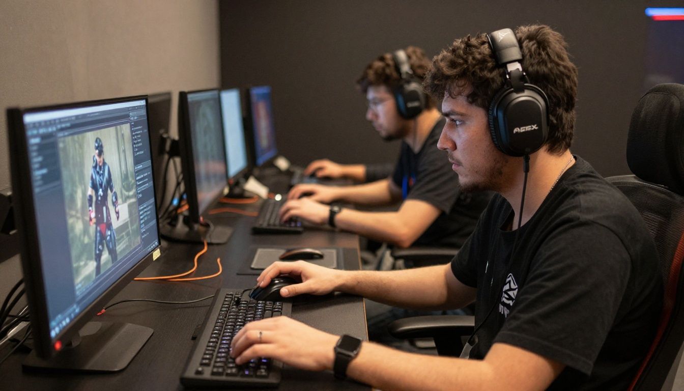 Um jogador de Apex Legends em um momento de combate frenético